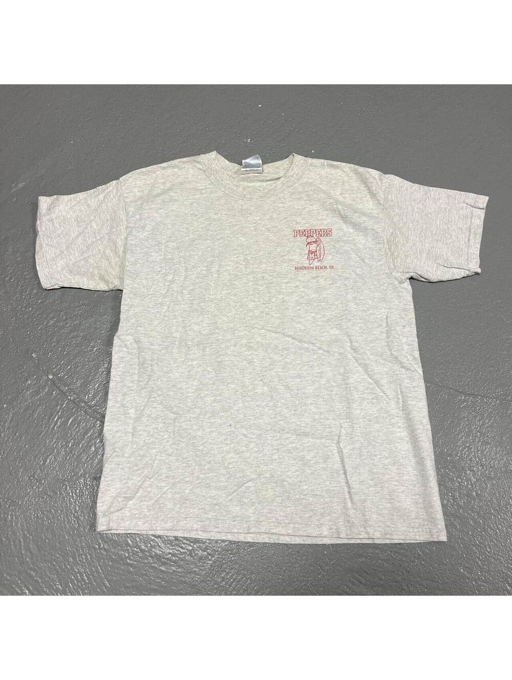 Y2K 2000s Naughty Peppers Gray Graphic T-Shirt
